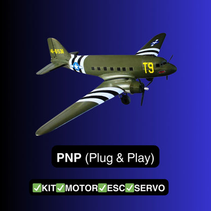 Dynam C-47 Skytrain V2 Green RC Warbird 1.5m Wingspan