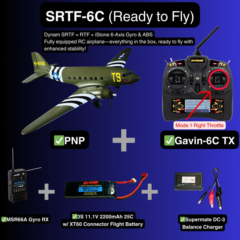 Dynam C-47 Skytrain V2 Green RC Warbird 1.5m Wingspan