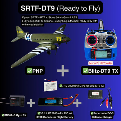 Dynam C-47 Skytrain V2 Green RC Warbird 1.5m Wingspan