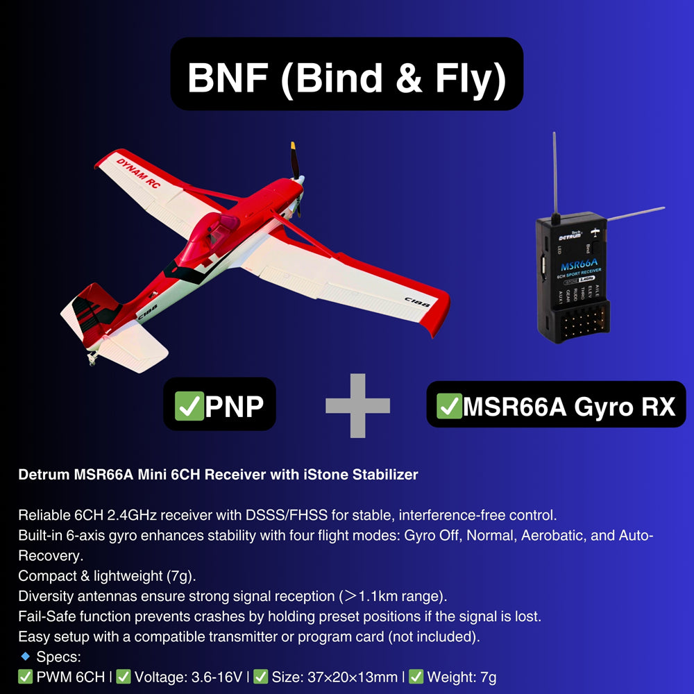 Dynam 1.5m Cessna 188 Crop Duster V2 Red 4S RC Scale Airplane w/ Flaps