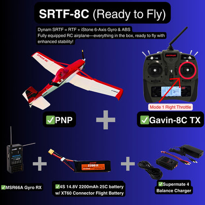 Dynam 1.5m Cessna 188 Crop Duster V2 Red 4S RC Scale Airplane w/ Flaps