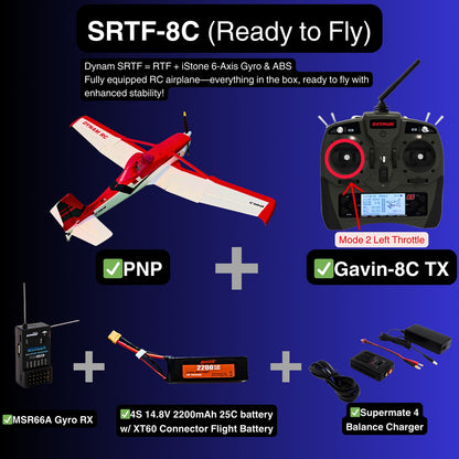 Dynam 1.5m Cessna 188 Crop Duster V2 Red 4S RC Scale Airplane w/ Flaps