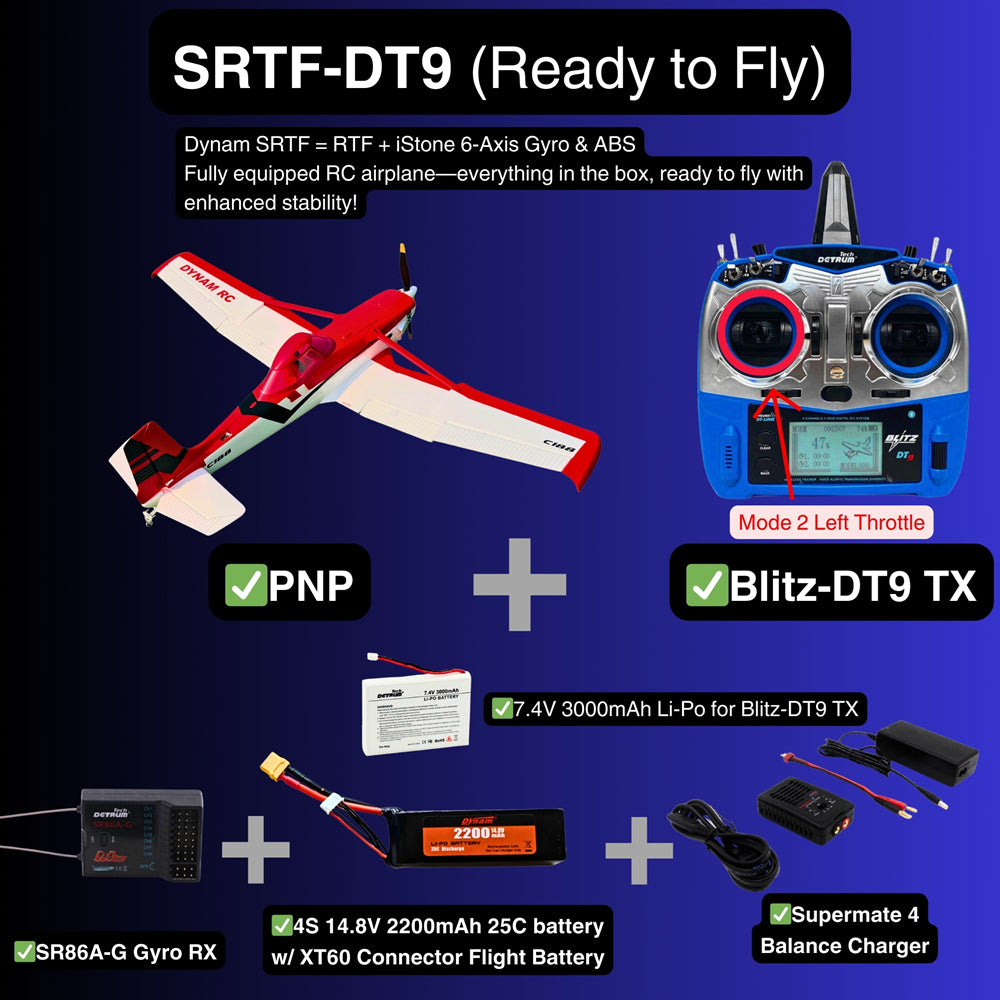 Dynam 1.5m Cessna 188 Crop Duster V2 Red 4S RC Scale Airplane w/ Flaps