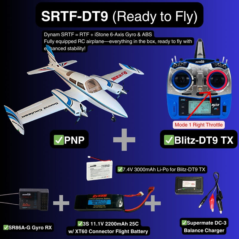 Dynam 1.3m Cessna 310 Grand Cruiser V2 Blue Twin-Motor RC Scale Airplane