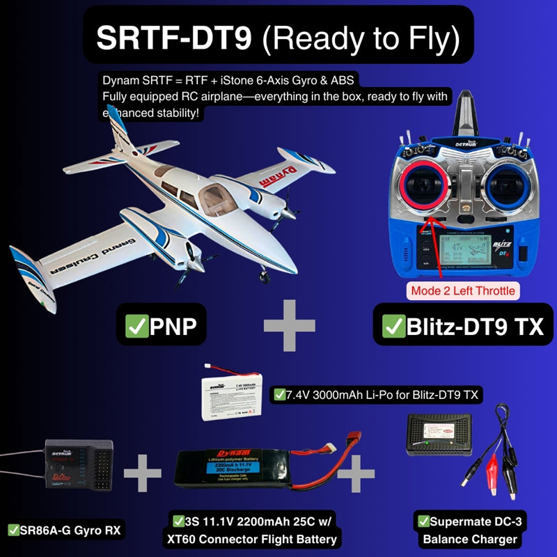 Dynam 1.3m Cessna 310 Grand Cruiser V2 Blue Twin-Motor RC Scale Airplane