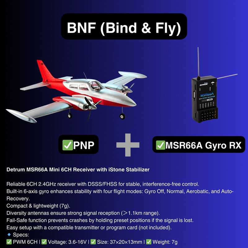 Dynam Cessna 310 Grand Cruiser V2 Red Twin Motor RC Scale Airplane 1.3m