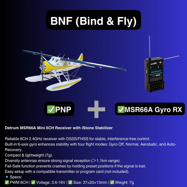 Dynam DHC-2 Beaver V2 Blue 4S Sea/Land STOL RC Float Plane 1.5m w/ Flaps