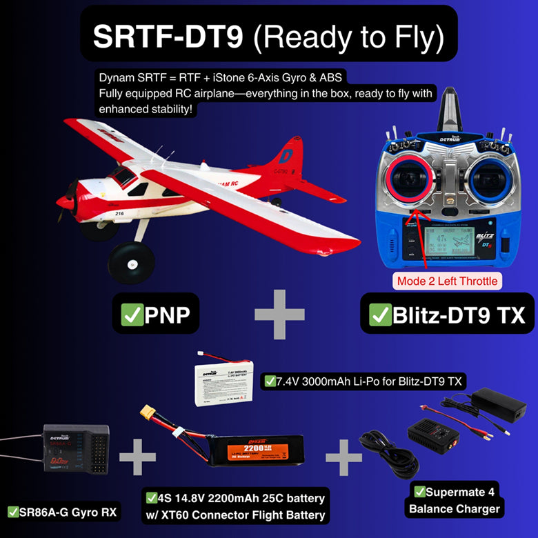 Dynam DHC-2 Beaver V2 Red 4S Sea/Land STOL RC Float Plane 1.5m w/ Flaps