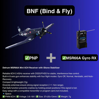 Dynam 1.3m F4U Corsair V2 4S RC Warbird w/ Flaps