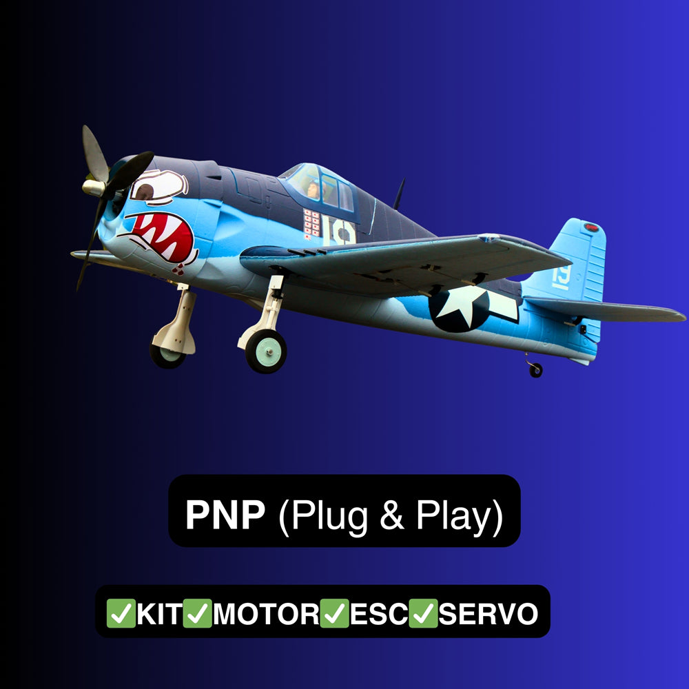 Dynam 1.3m F6F Hellcat V2 4S RC Warbird w/ Flaps