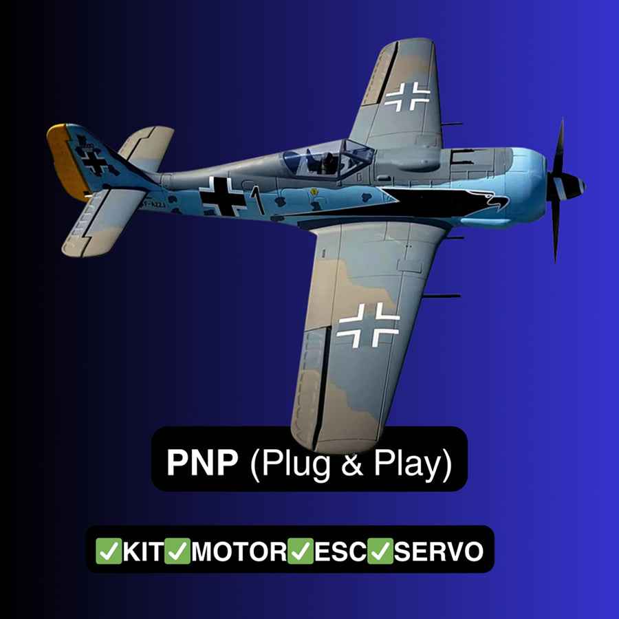 Dynam 1.3m Focke Wulf FW-190 V3 4S RC Warbird w/ Flaps