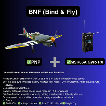 Dynam Hawker Tempest V2 4S RC Warbird 1.25m Wingspan