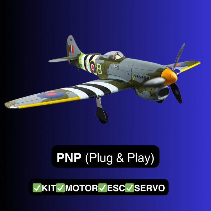 Dynam Hawker Tempest V2 4S RC Warbird 1.25m Wingspan