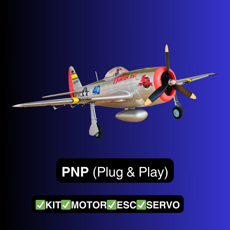 Dynam P-47D Thunderbolt V2 Hun Hunter XVI 4S RC Warbird 1.22m w/ Flaps