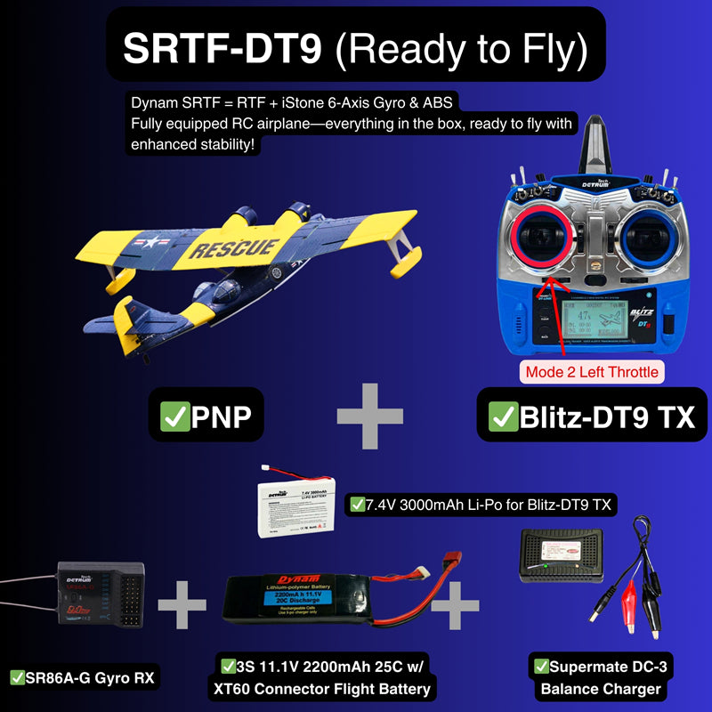 Dynam 1.5m PBY Catalina V2 Blue Twin-Engine RC Float Plane