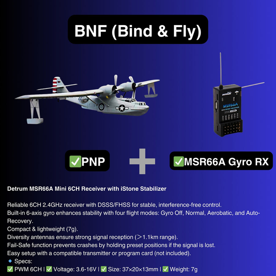 Dynam 1.5m PBY Catalina V2 Grey Twin Engine RC Float Plane