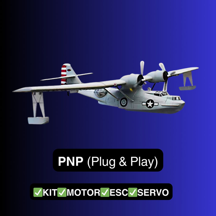 Dynam 1.5m PBY Catalina V2 Grey Twin Engine RC Float Plane