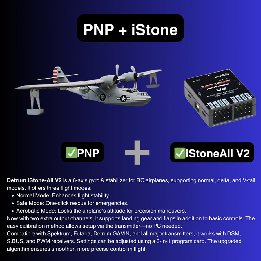 Dynam 1.5m PBY Catalina V2 Grey Twin Engine RC Float Plane