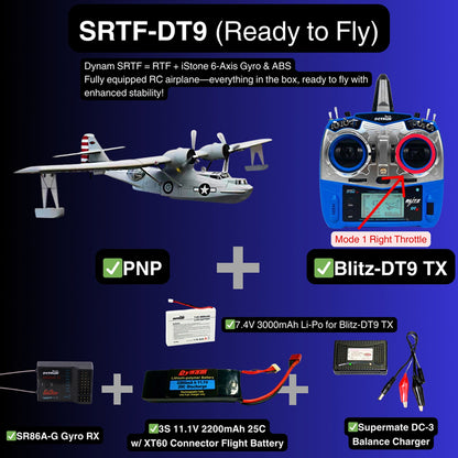 Dynam 1.5m PBY Catalina V2 Grey Twin Engine RC Float Plane