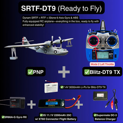 Dynam 1.5m PBY Catalina V2 Grey Twin Engine RC Float Plane