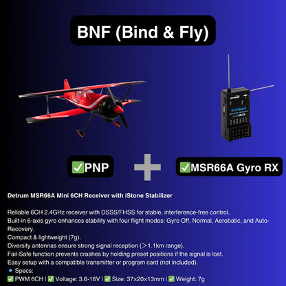 Dynam 1.2m Pitts Python Model 12 Red 4S RC 3D Aerobatic/Sport Biplane