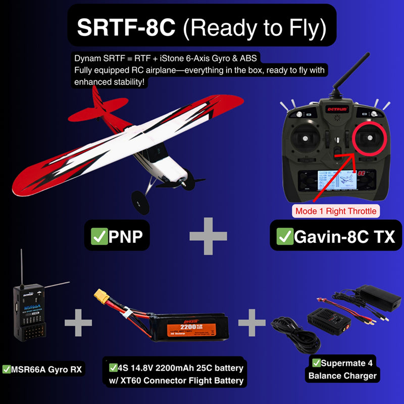 Dynam 1.5m Primo RC Starter Trainer Red STOL Bigfoot 4S w/ Flaps