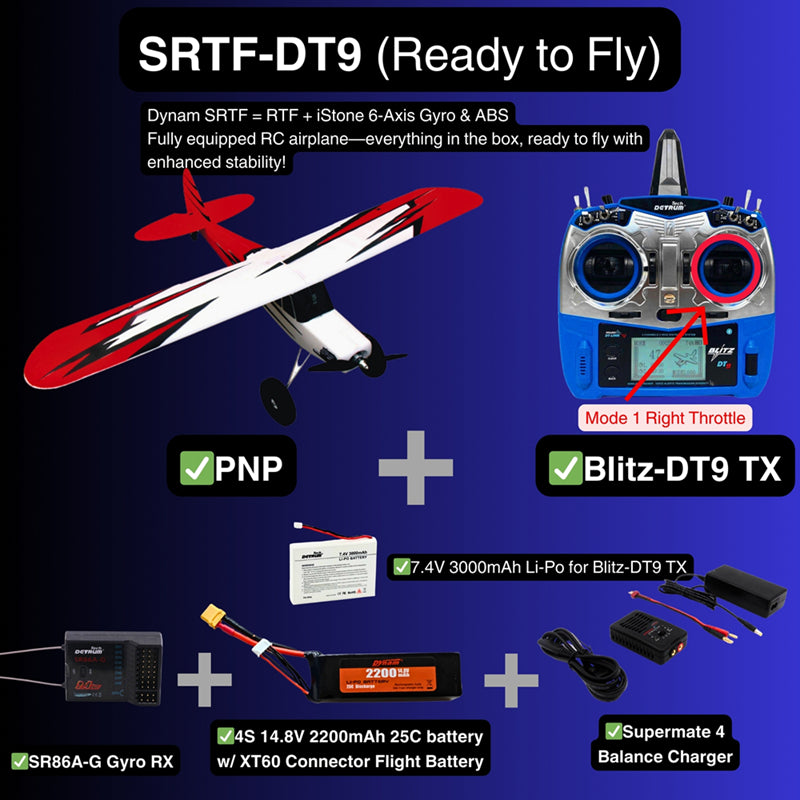 Dynam 1.5m Primo RC Starter Trainer Red STOL Bigfoot 4S w/ Flaps