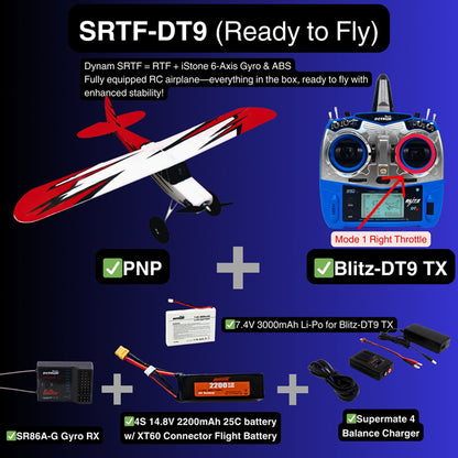 Dynam 1.5m Primo RC Starter Trainer Red STOL Bigfoot 4S w/ Flaps