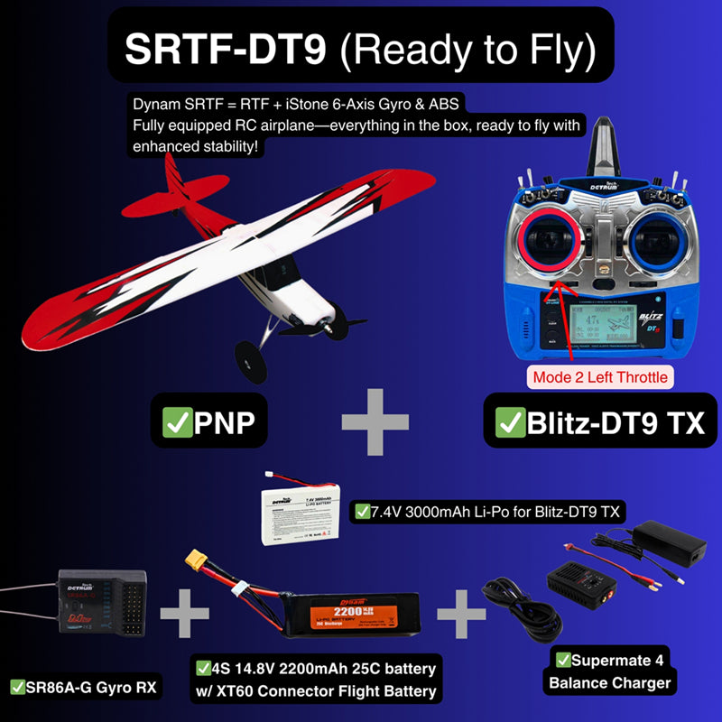 Dynam 1.5m Primo RC Starter Trainer Red STOL Bigfoot 4S w/ Flaps