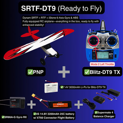 Dynam 1.5m Primo RC Starter Trainer Red STOL Bigfoot 4S w/ Flaps
