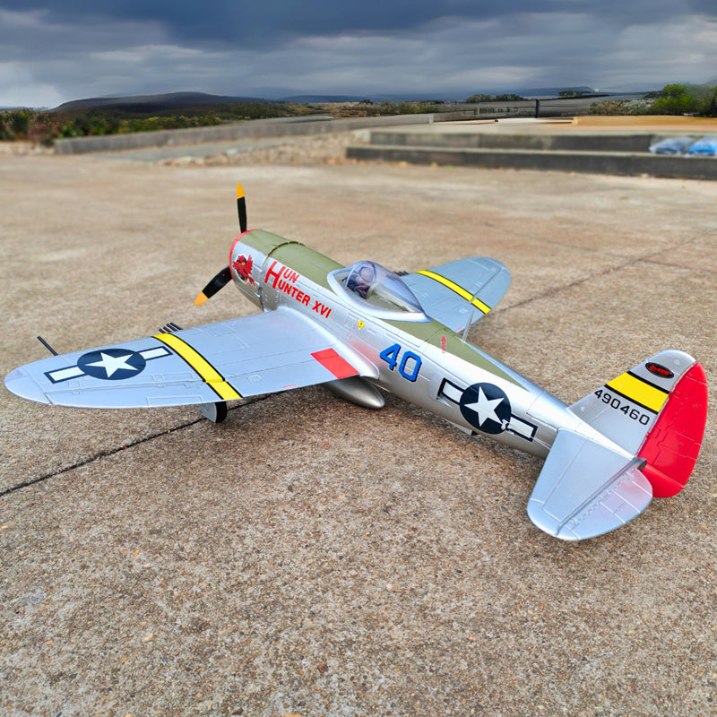 Dynam P-47D Thunderbolt V2 Hun Hunter XVI 4S RC Warbird 1.22m w/ Flaps