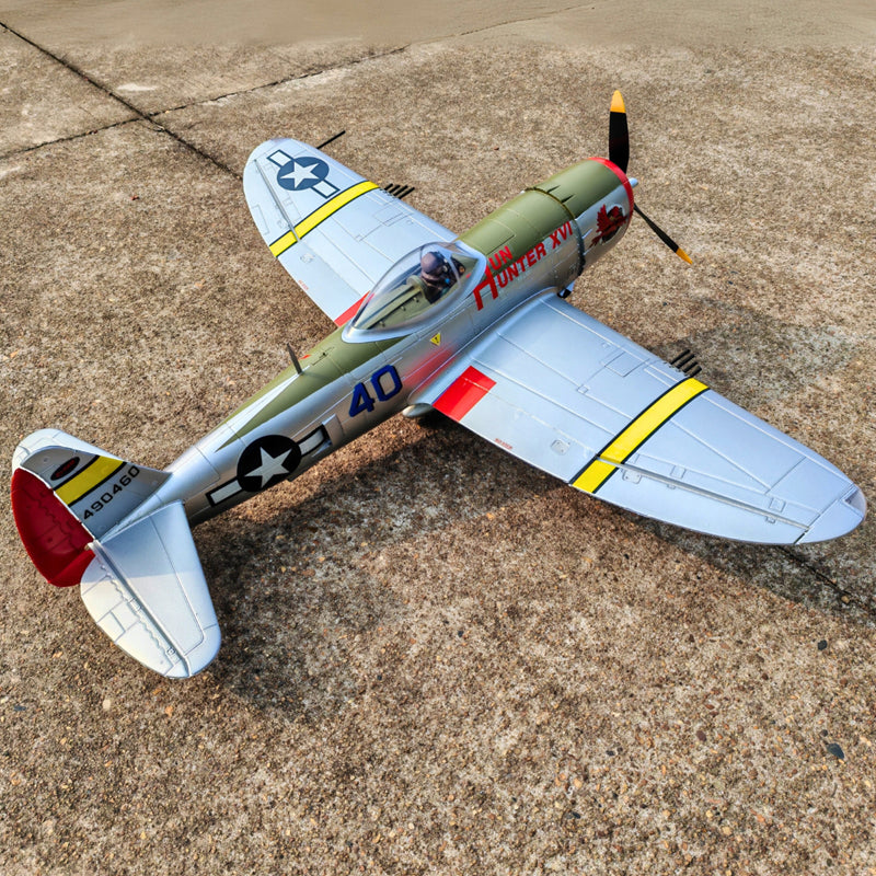 Dynam P-47D Thunderbolt V2 Hun Hunter XVI 4S RC Warbird 1.22m w/ Flaps