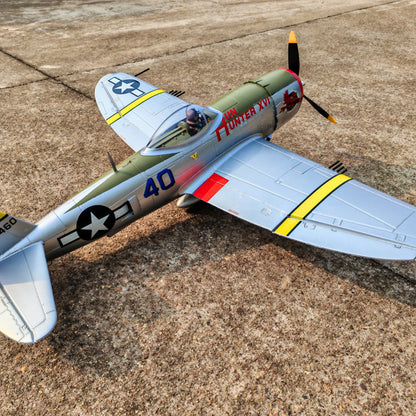 Dynam P-47D Thunderbolt V2 Hun Hunter XVI 4S RC Warbird 1.22m w/ Flaps