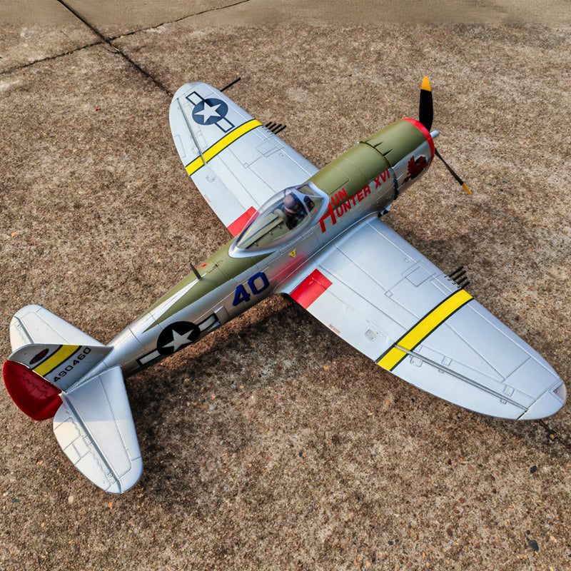 Dynam P-47D Thunderbolt V2 Hun Hunter XVI 4S RC Warbird 1.22m w/ Flaps