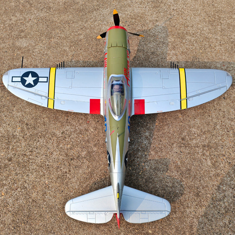 Dynam P-47D Thunderbolt V2 Hun Hunter XVI 4S RC Warbird 1.22m w/ Flaps