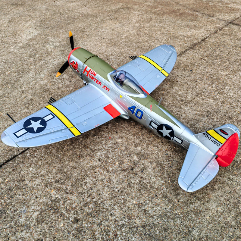 Dynam P-47D Thunderbolt V2 Hun Hunter XVI 4S RC Warbird 1.22m w/ Flaps