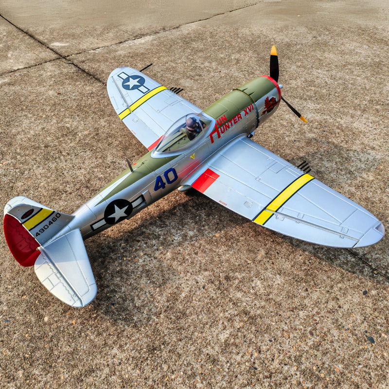 Dynam P-47D Thunderbolt V2 Hun Hunter XVI 4S RC Warbird 1.22m w/ Flaps