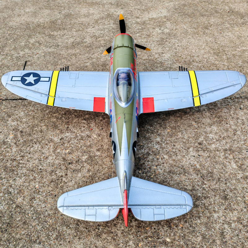 Dynam P-47D Thunderbolt V2 Hun Hunter XVI 4S RC Warbird 1.22m w/ Flaps