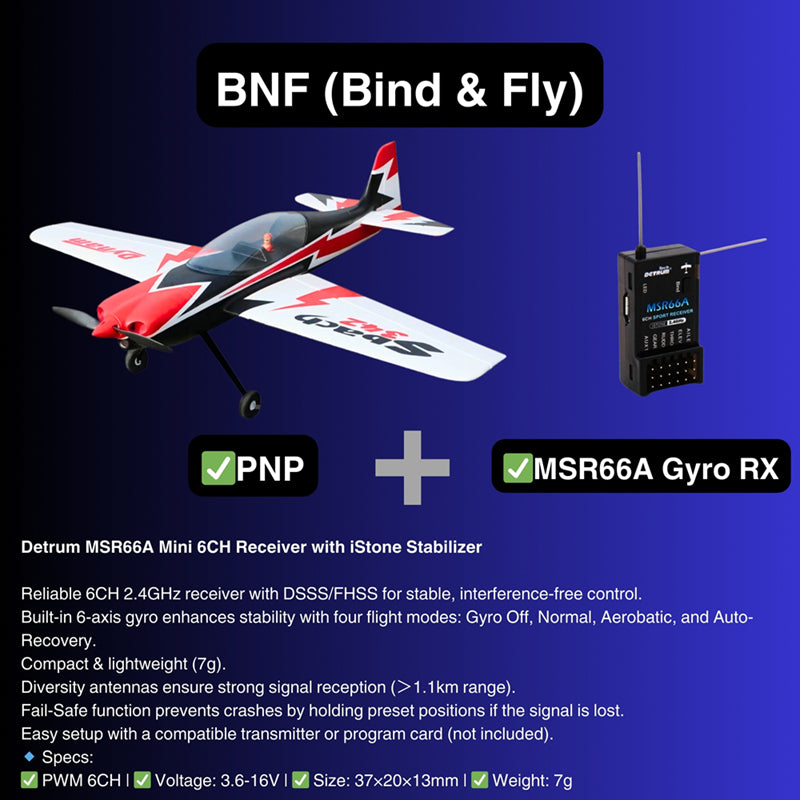 Dynam 1.25m Sbach 342 4S RC 3D Foam Aerobatic Sport Airplane