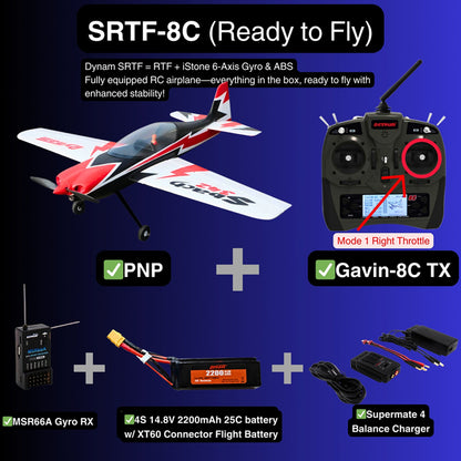 Dynam 1.25m Sbach 342 4S RC 3D Foam Aerobatic Sport Airplane