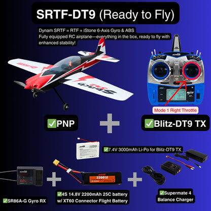 Dynam 1.25m Sbach 342 4S RC 3D Foam Aerobatic Sport Airplane