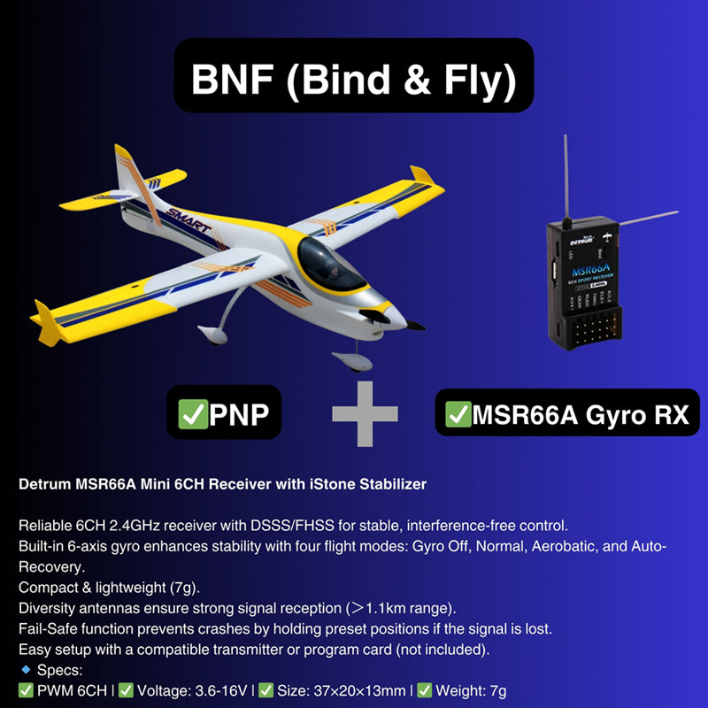 Dynam 1.5m Smart 3D Trainer V2 4S RC 3D Foam Aerobatic Sport Plane