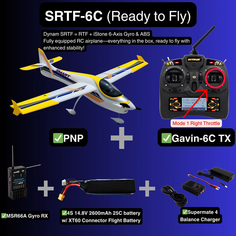 Dynam 1.5m Smart 3D Trainer V2 4S RC 3D Foam Aerobatic Sport Plane