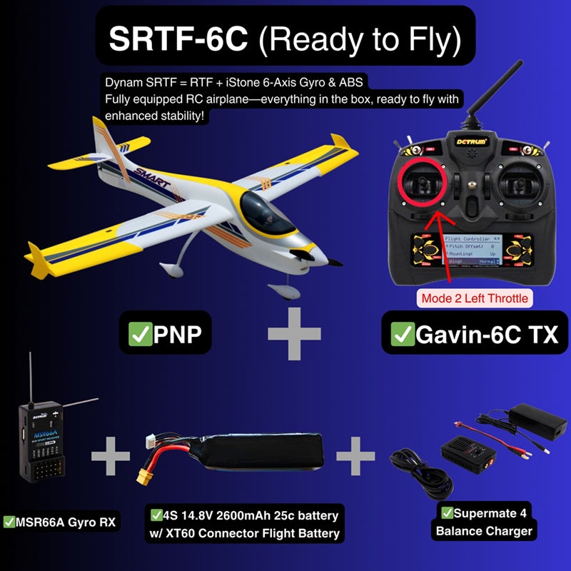 Dynam 1.5m Smart 3D Trainer V2 4S RC 3D Foam Aerobatic Sport Plane