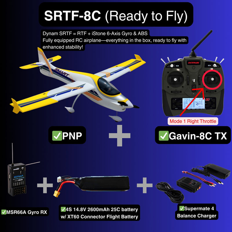 Dynam 1.5m Smart 3D Trainer V2 4S RC 3D Foam Aerobatic Sport Plane