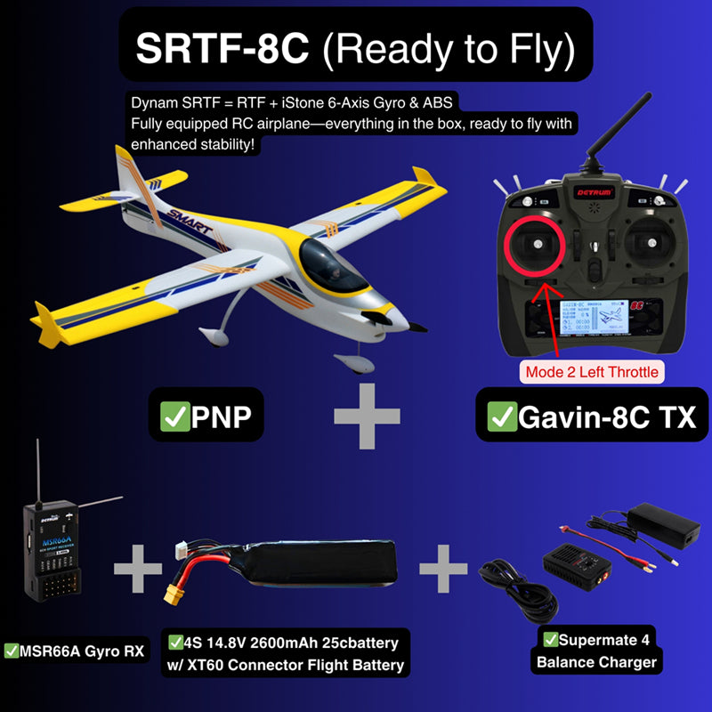Dynam 1.5m Smart 3D Trainer V2 4S RC 3D Foam Aerobatic Sport Plane