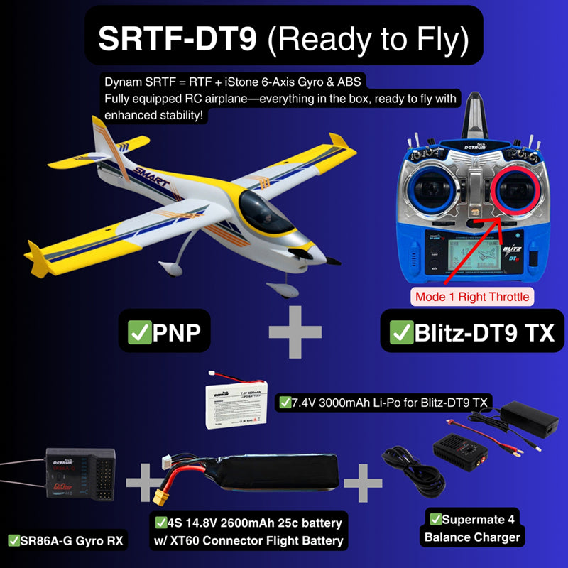 Dynam 1.5m Smart 3D Trainer V2 4S RC 3D Foam Aerobatic Sport Plane