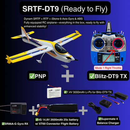 Dynam 1.5m Smart 3D Trainer V2 4S RC 3D Foam Aerobatic Sport Plane