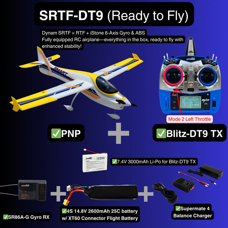 Dynam 1.5m Smart 3D Trainer V2 4S RC 3D Foam Aerobatic Sport Plane