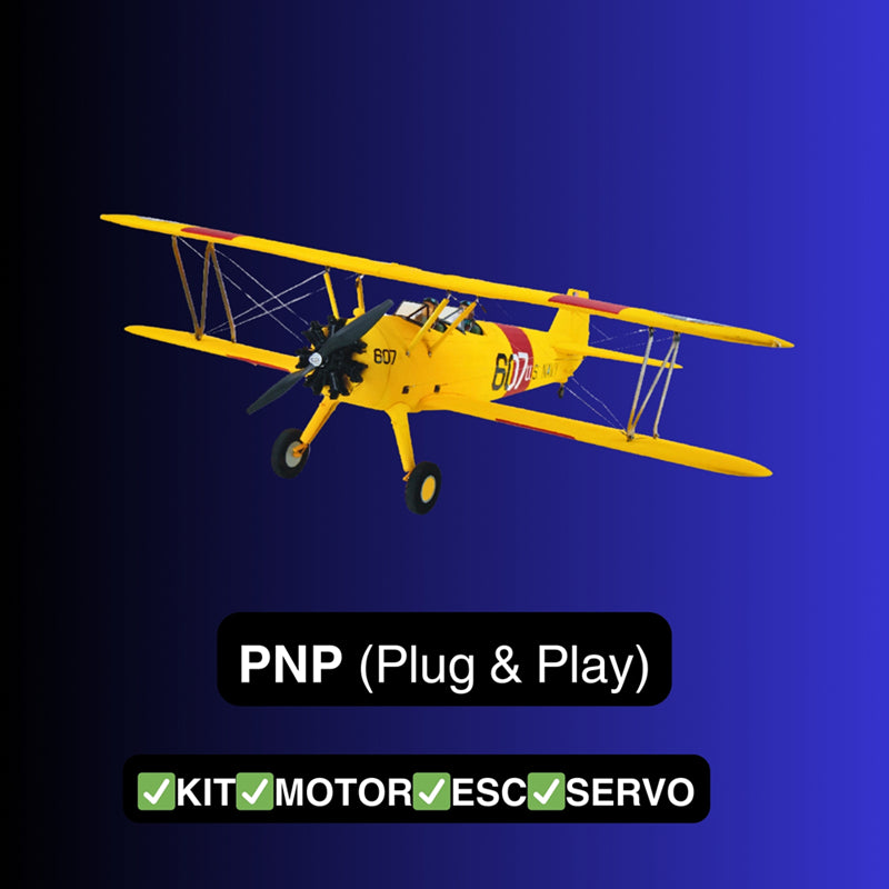 Dynam Stearman PT-17 Yellow 4S RC Biplane 1.3m Wingspan